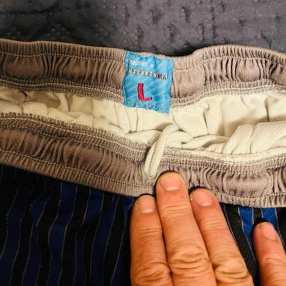 Brotherly Love ORG. Men's Lacrosse Shorts Men's L -White Blue Black Orange - Picture 3 of 5